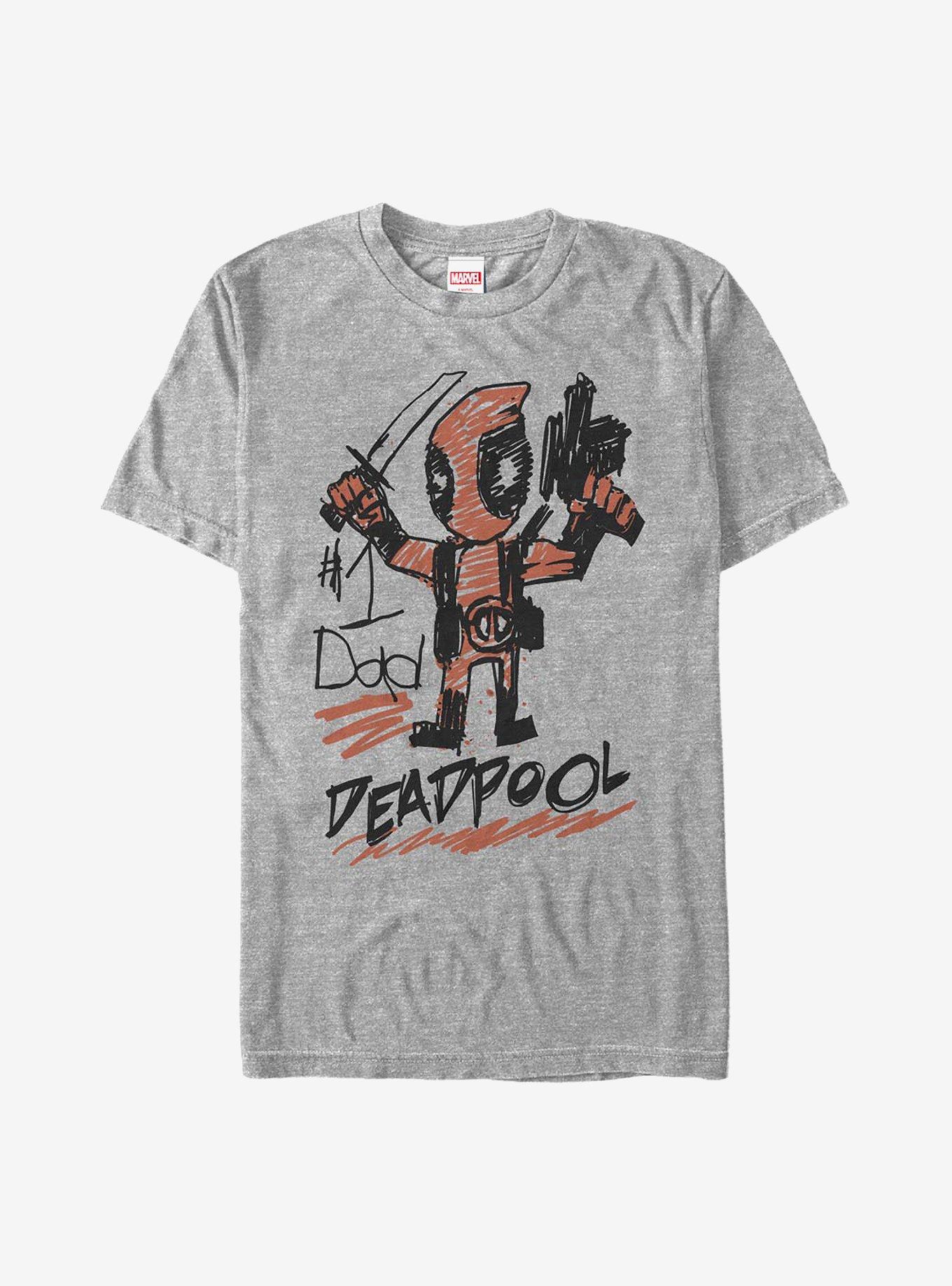 Marvel Deadpool Dad T-Shirt - GREY