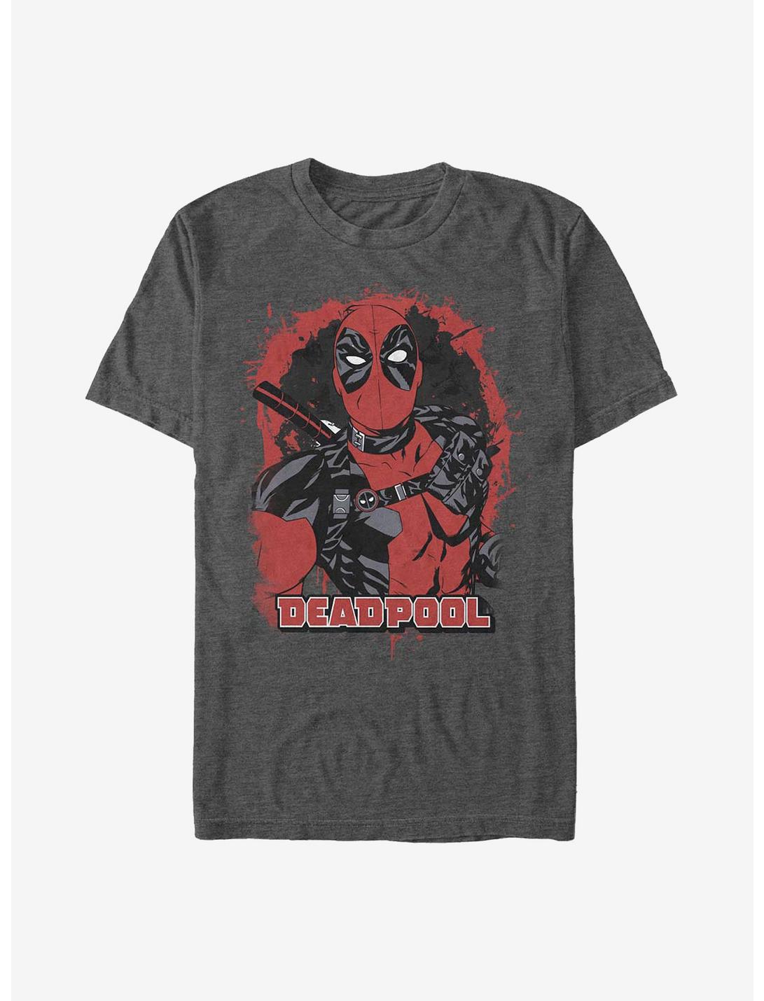 Marvel Deadpool Painted Deadpool T-Shirt, CHAR HTR, hi-res