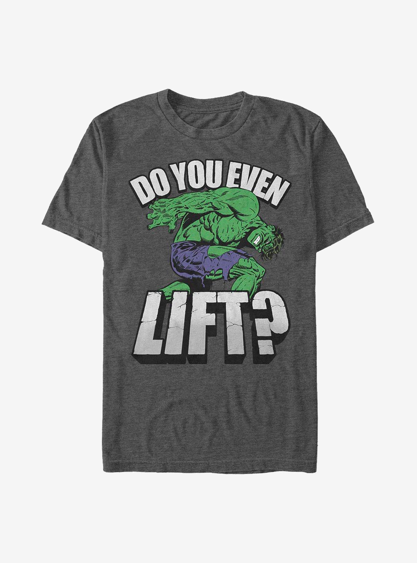 Marvel Hulk Do You Even Lift T-Shirt, CHAR HTR, hi-res