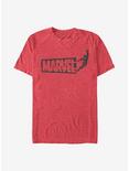 Marvel Iron Man Fly By Logo T-Shirt, RED HTR, hi-res