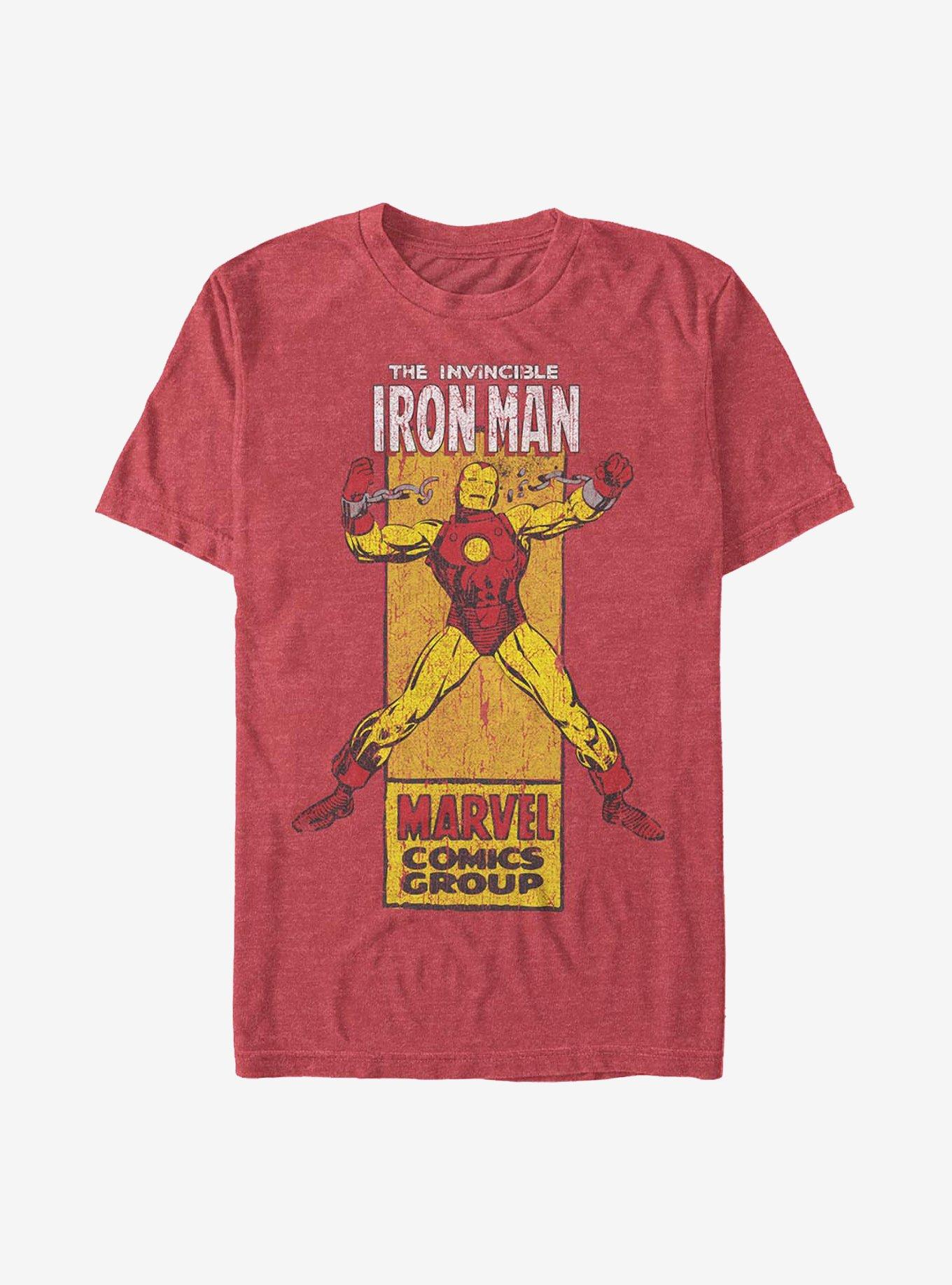 Marvel Iron Man Marvel Comics Group T-Shirt, RED HTR, hi-res