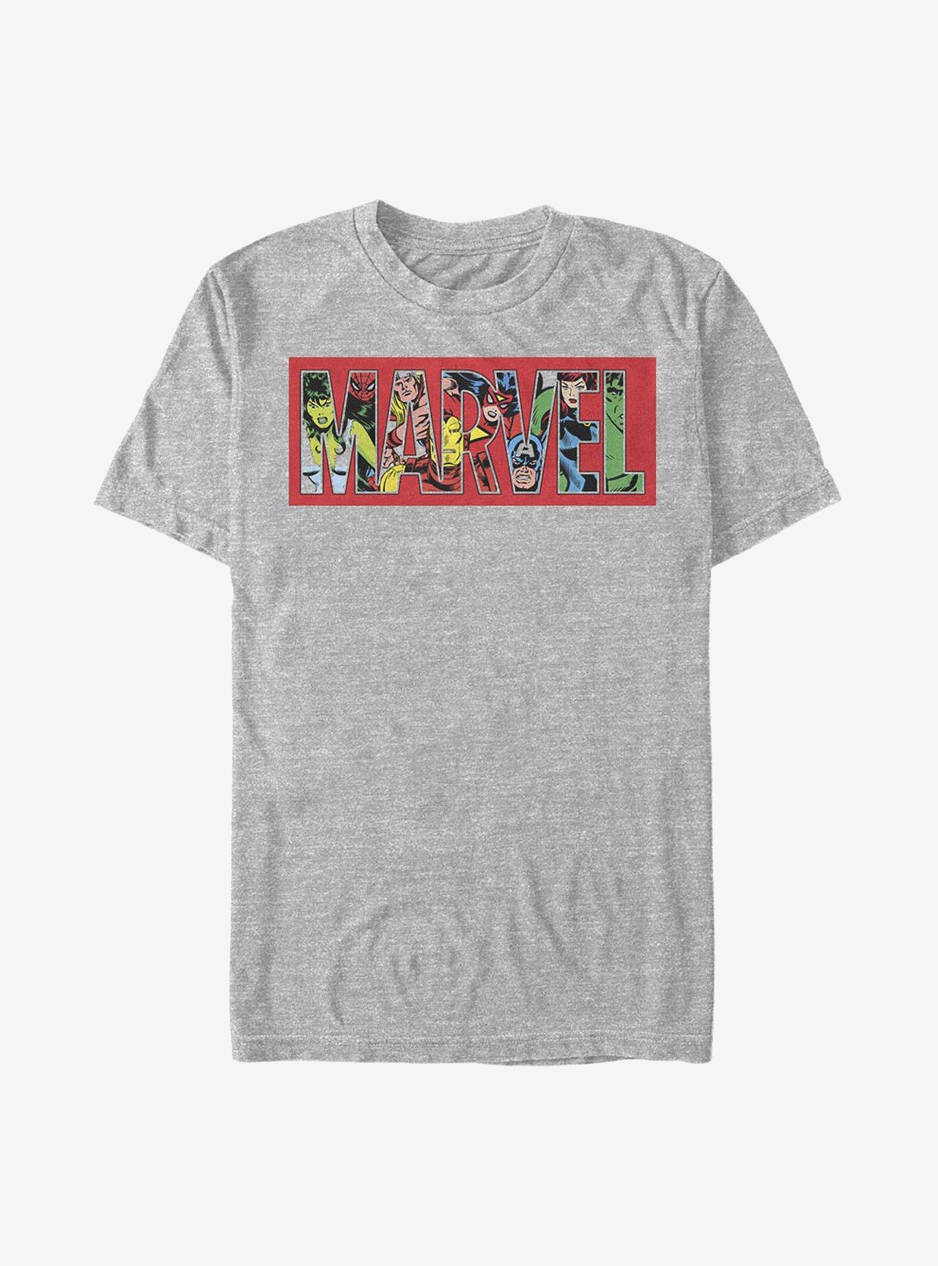 Marvel Logo Character Fill T-Shirt, , hi-res