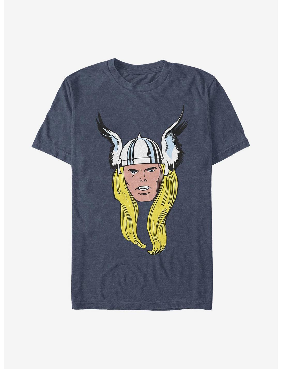 Marvel Thor Cartoon Head T-Shirt, NAVY HTR, hi-res