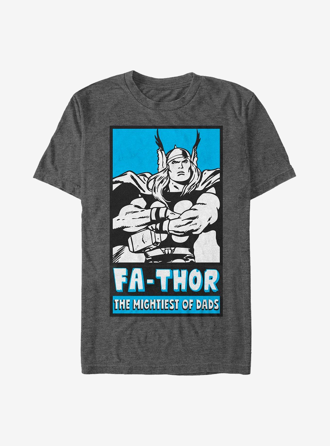 Marvel Thor Fa-Thor Poster T-Shirt, CHAR HTR, hi-res