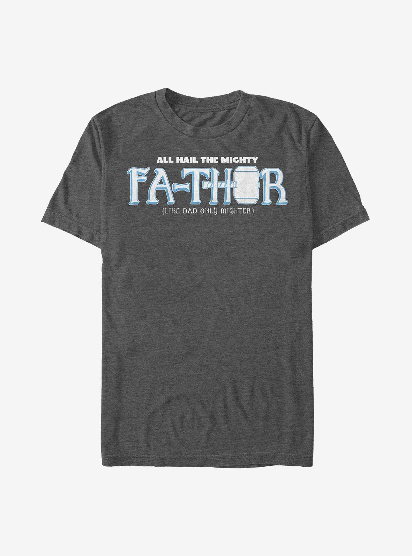 Marvel Thor Mighty Fa-Thor T-Shirt, CHAR HTR, hi-res