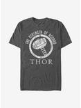 Marvel Thor Strength T-Shirt, CHAR HTR, hi-res