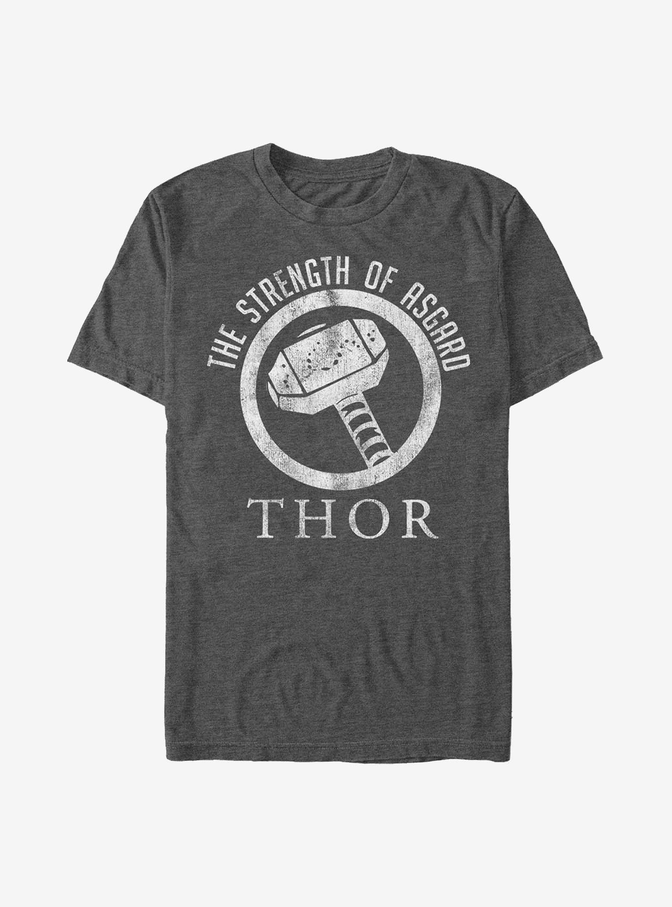 Marvel Thor Strength T-Shirt, CHAR HTR, hi-res