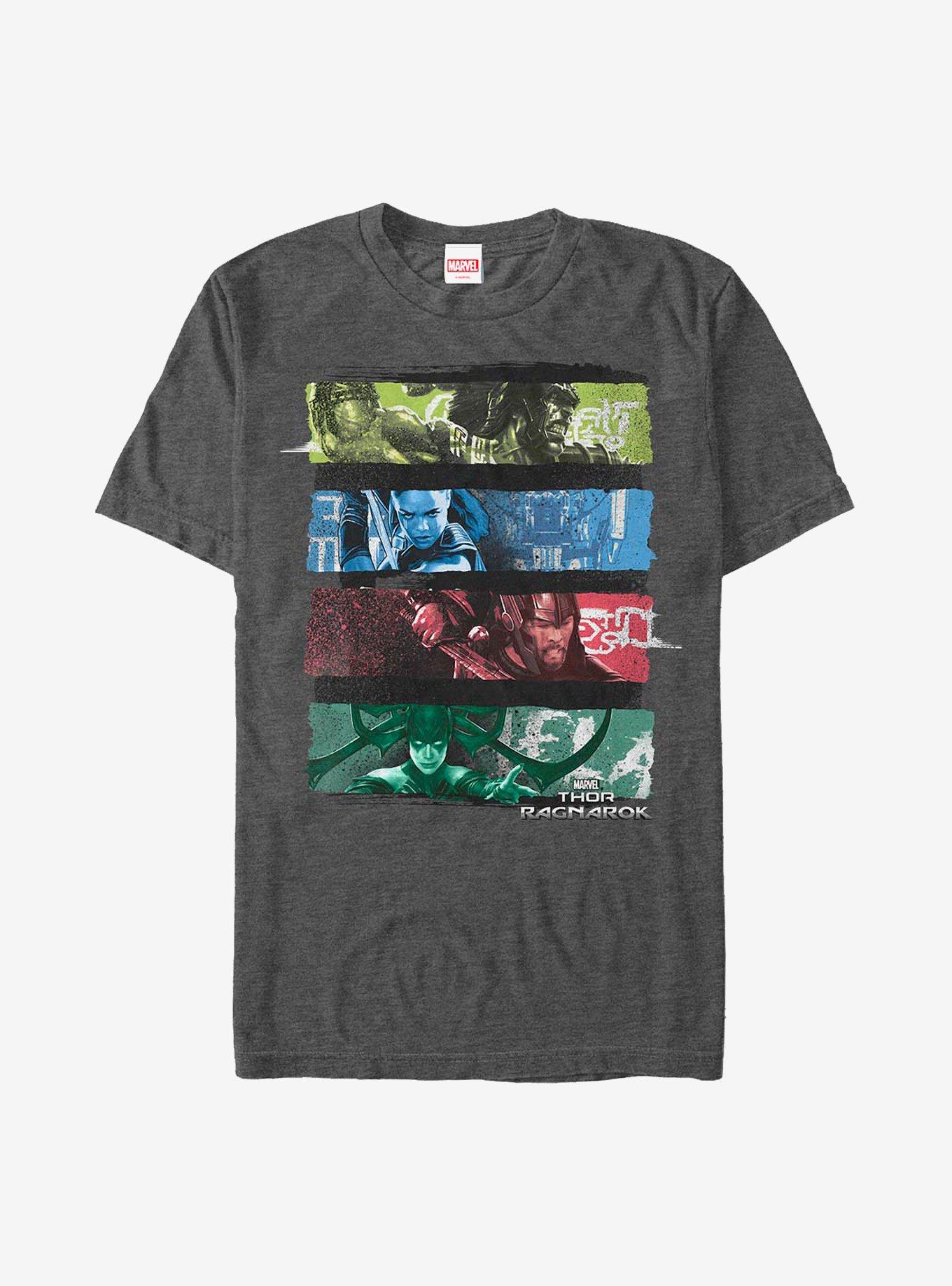 Marvel Thor Stripe Forces T-Shirt, CHAR HTR, hi-res