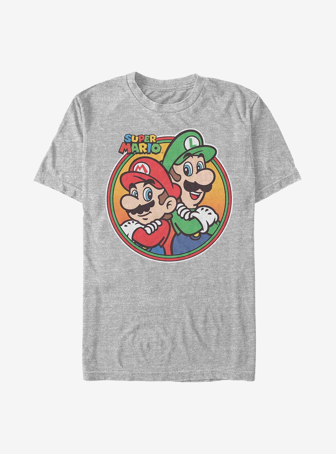 Nintendo Super Mario Bros. Back To Back T-Shirt, ATH HTR, hi-res