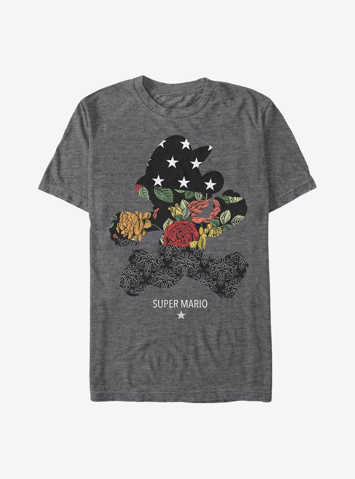 Nintendo Mario Dark Cut T-Shirt, CHAR HTR, hi-res