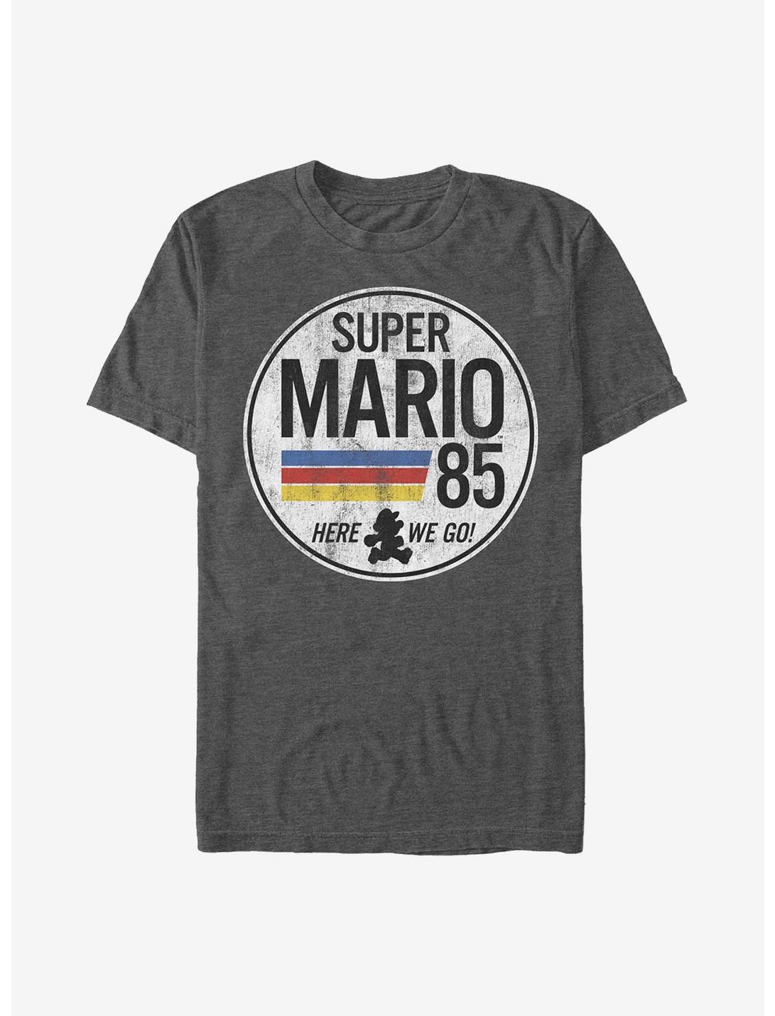 Nintendo Mario Here We Go T-Shirt, CHAR HTR, hi-res