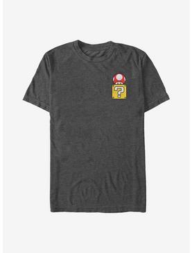 Nintendo Mario Mushroom Box T-Shirt, CHAR HTR, hi-res