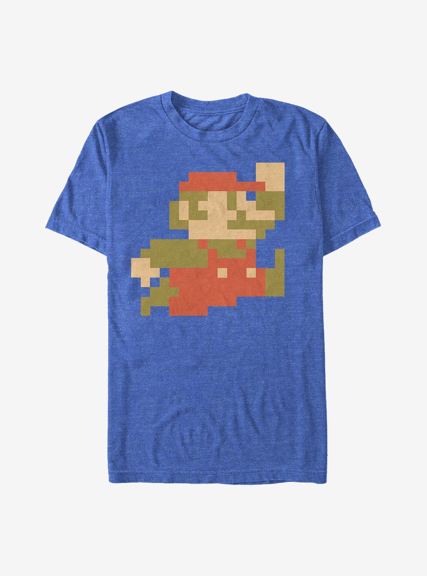 Nintendo Mario Pixelated T-Shirt - BLUE | Hot Topic