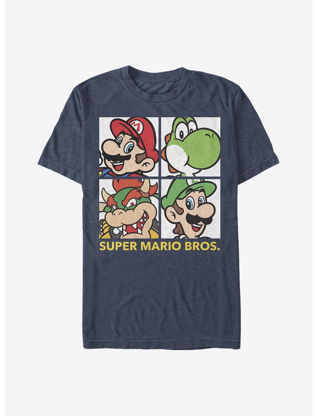 Nintendo Super Mario Bros. Boxy T-Shirt, NAVY HTR, hi-res