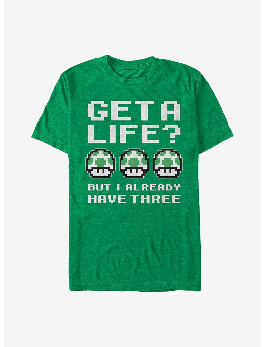 Nintendo Mario Three Lives T-Shirt, KEL HTR, hi-res