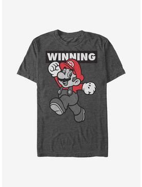 Nintendo Mario Winning Mario T-Shirt, CHAR HTR, hi-res