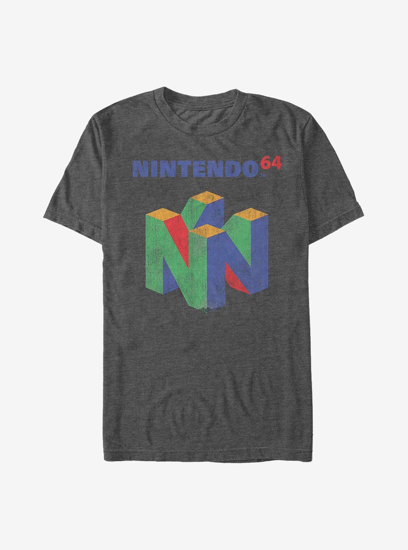 Nintendo 64 Logo T-Shirt, CHAR HTR, hi-res