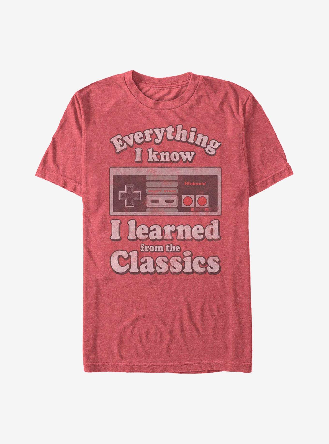 Nintendo Classic Education T-Shirt, RED HTR, hi-res