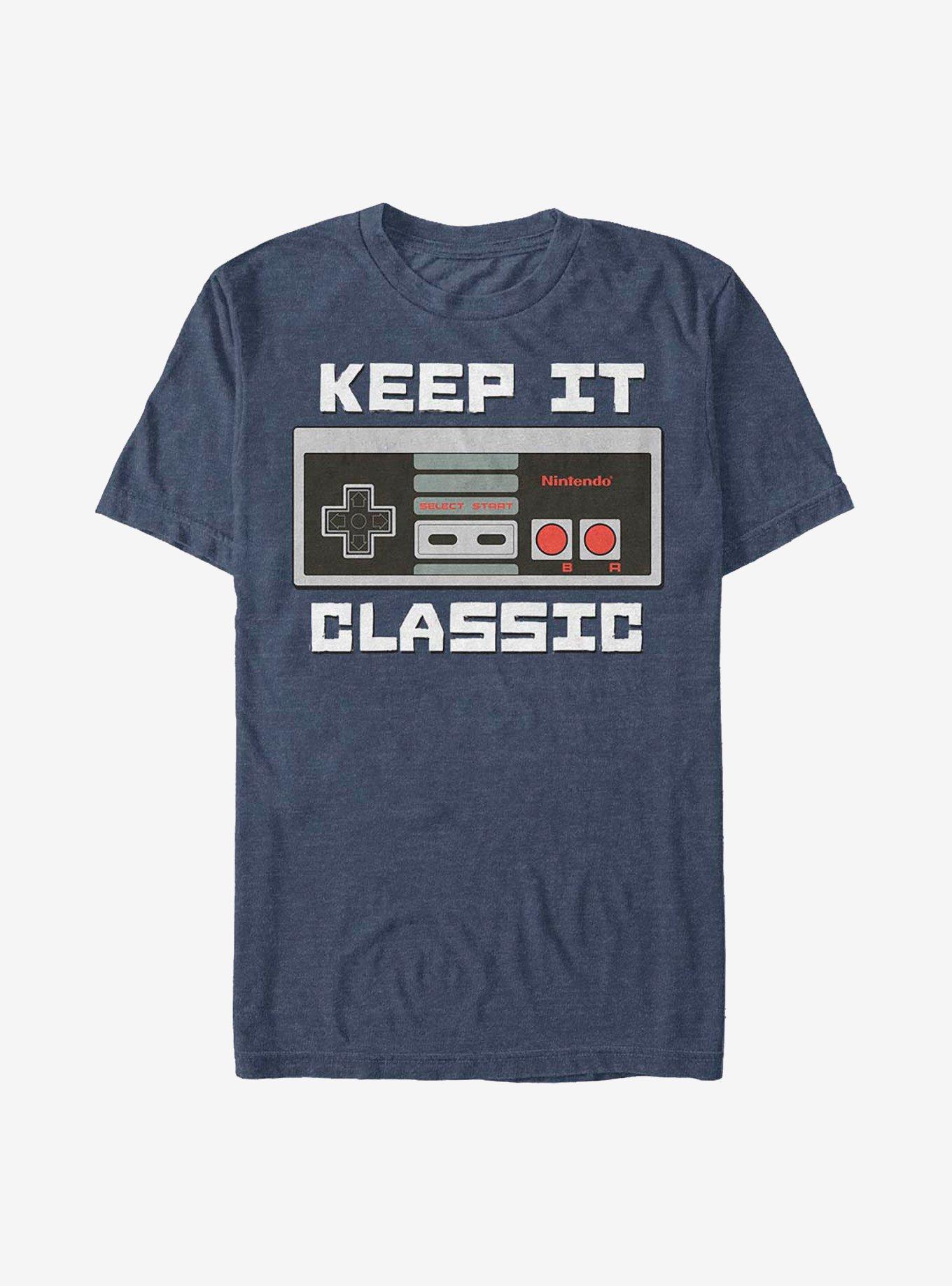 Nintendo Keep It Classic T-Shirt, NAVY HTR, hi-res