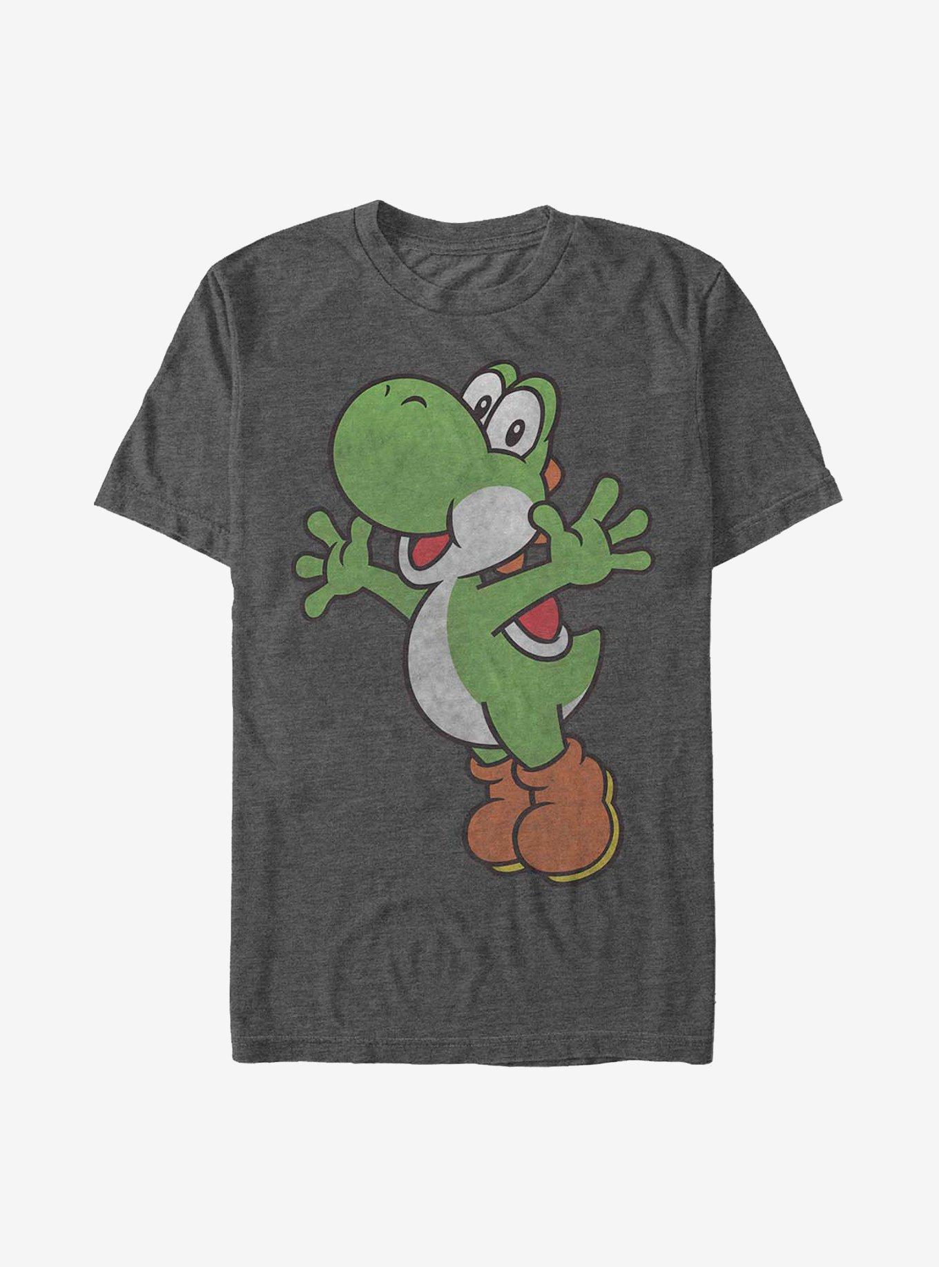 Nintendo Yoshi Icon T-Shirt, CHAR HTR, hi-res