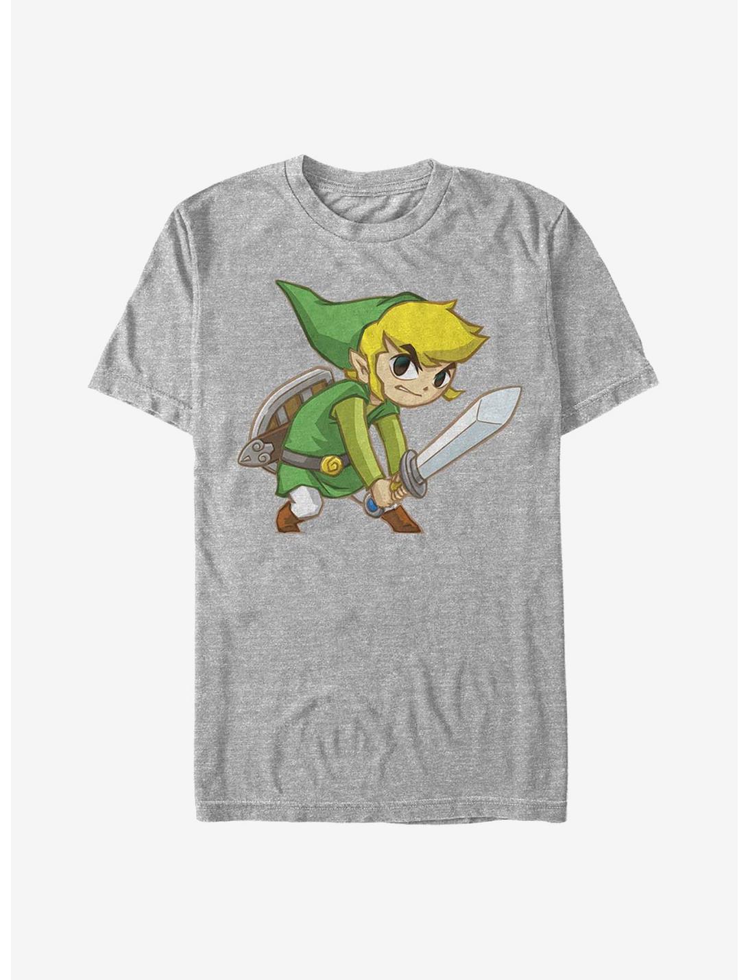 Nintendo Zelda Cartoon Link T-Shirt, ATH HTR, hi-res