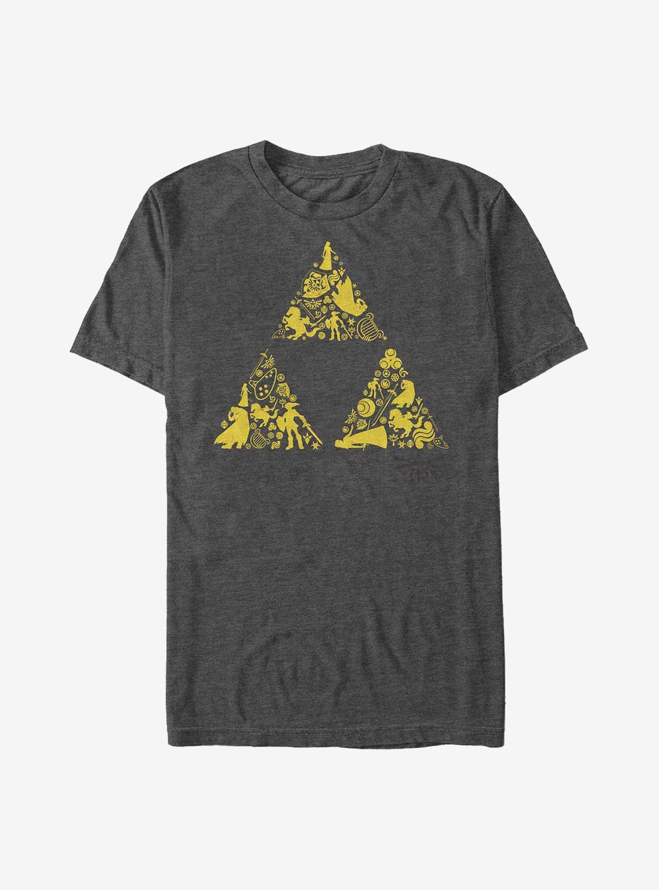 Nintendo Zelda Icons T-Shirt, CHAR HTR, hi-res