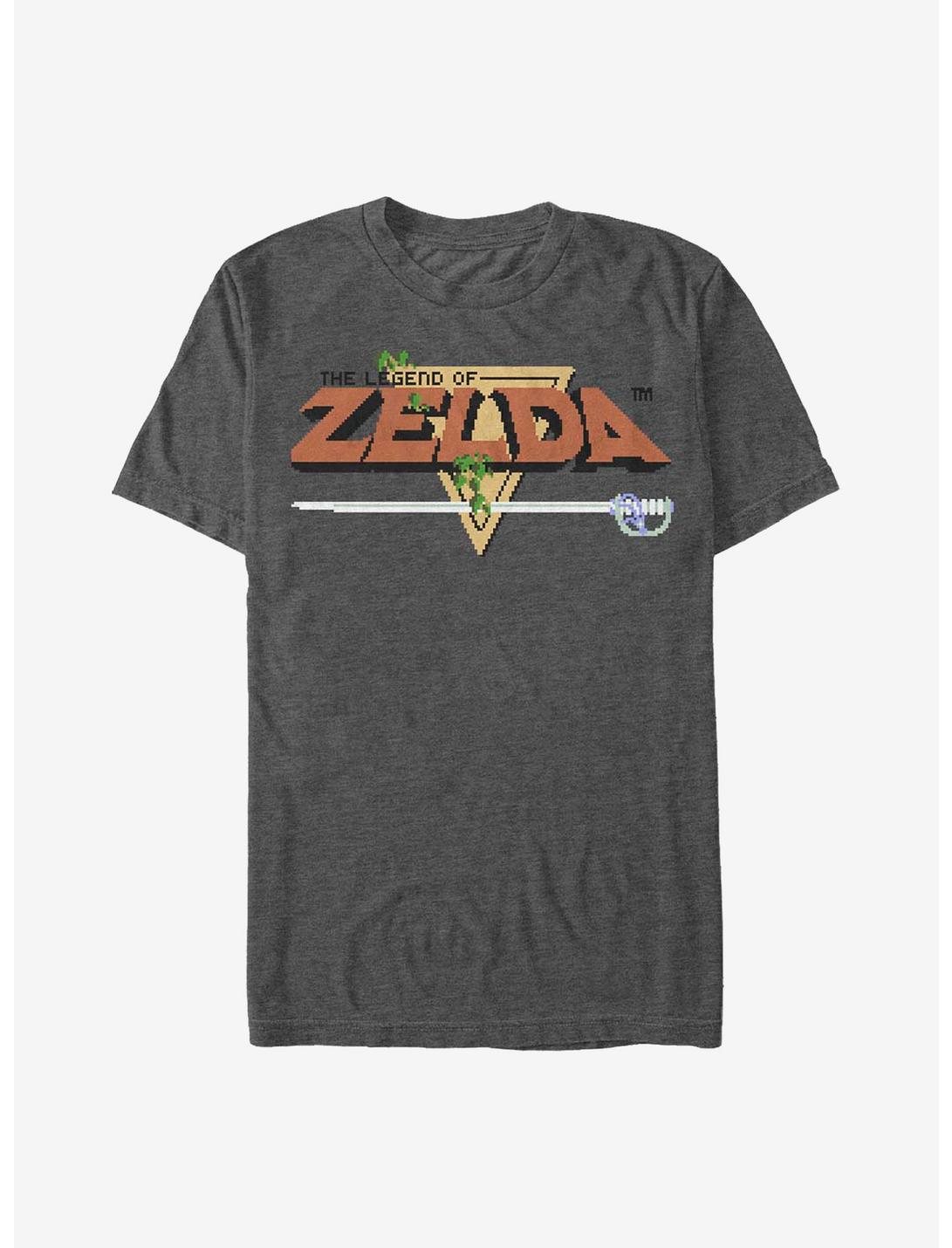 Nintendo Zelda Original Zelda Title T-Shirt, CHAR HTR, hi-res