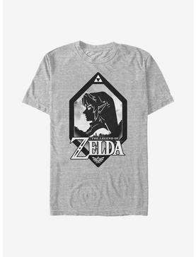 Nintendo Zelda Silhouette Shield T-Shirt, ATH HTR, hi-res