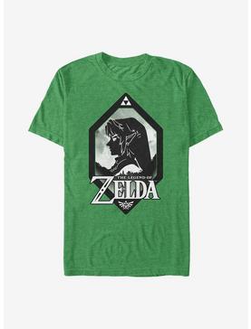 Nintendo Zelda Silhouette Shield T-Shirt, KEL HTR, hi-res