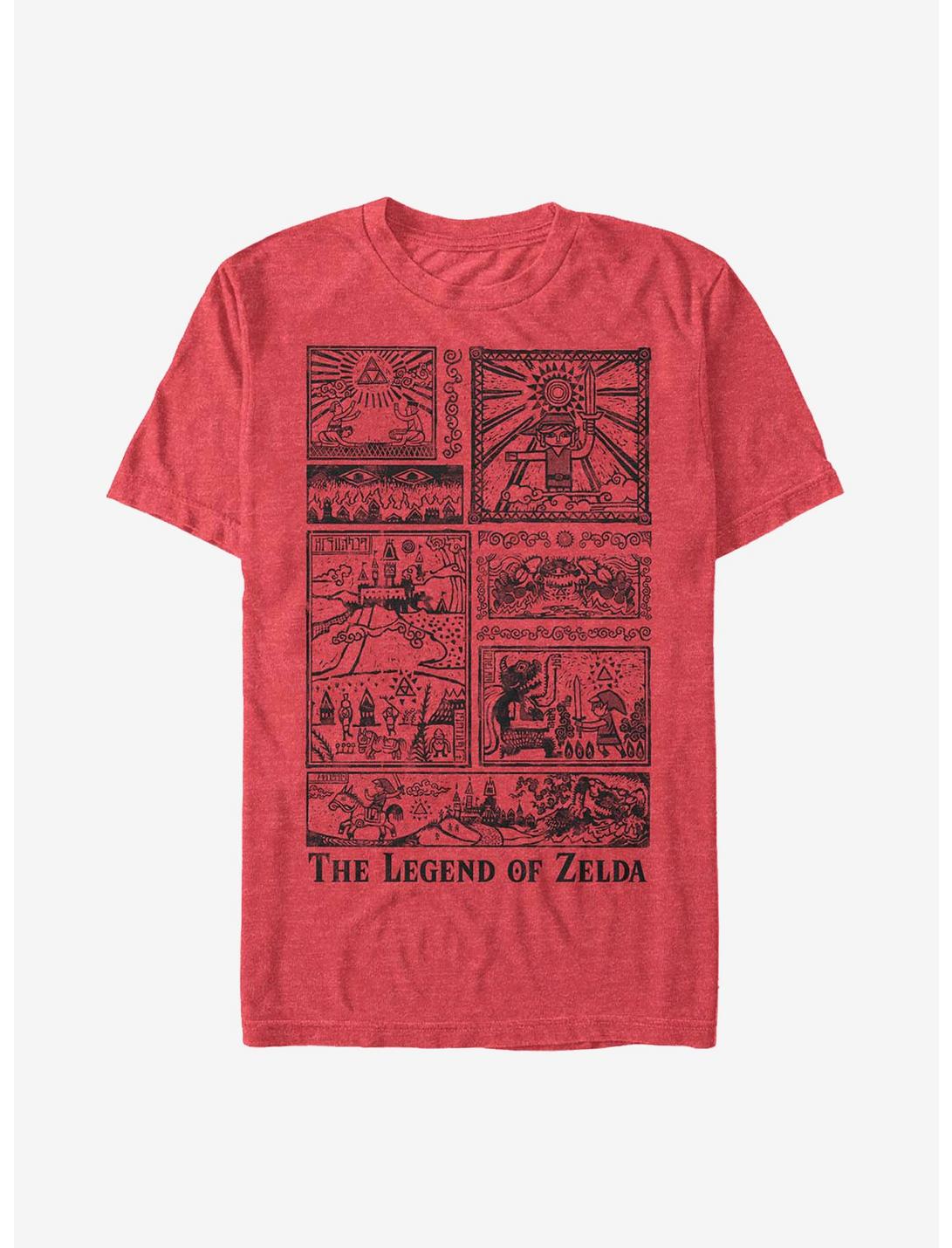 Nintendo Zelda The Legend Told T-Shirt, RED HTR, hi-res
