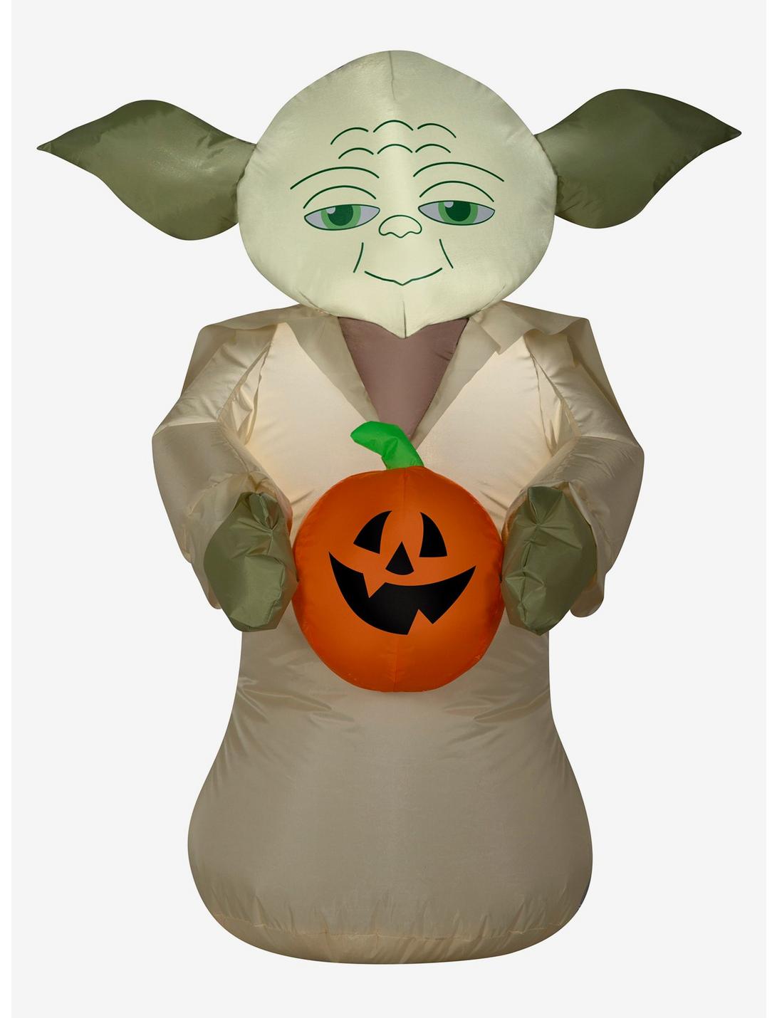Star Wars Yoda Pumpkin Inflatable Décor, , hi-res