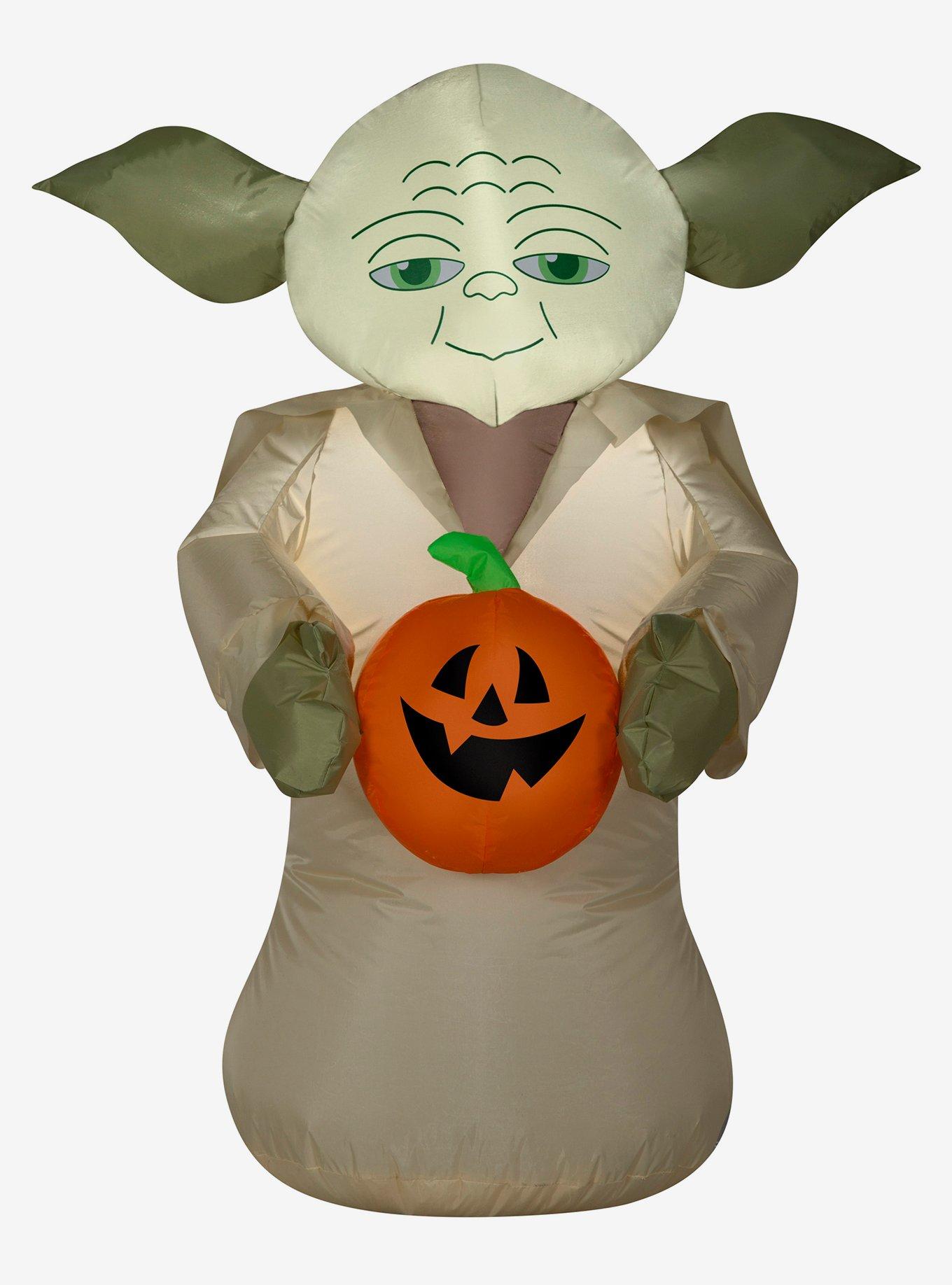 Star Wars Yoda Pumpkin Inflatable Décor, , hi-res