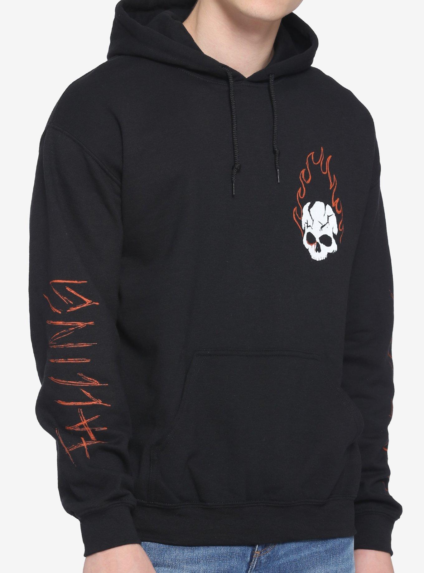 FLAMING SKULL HOODIE