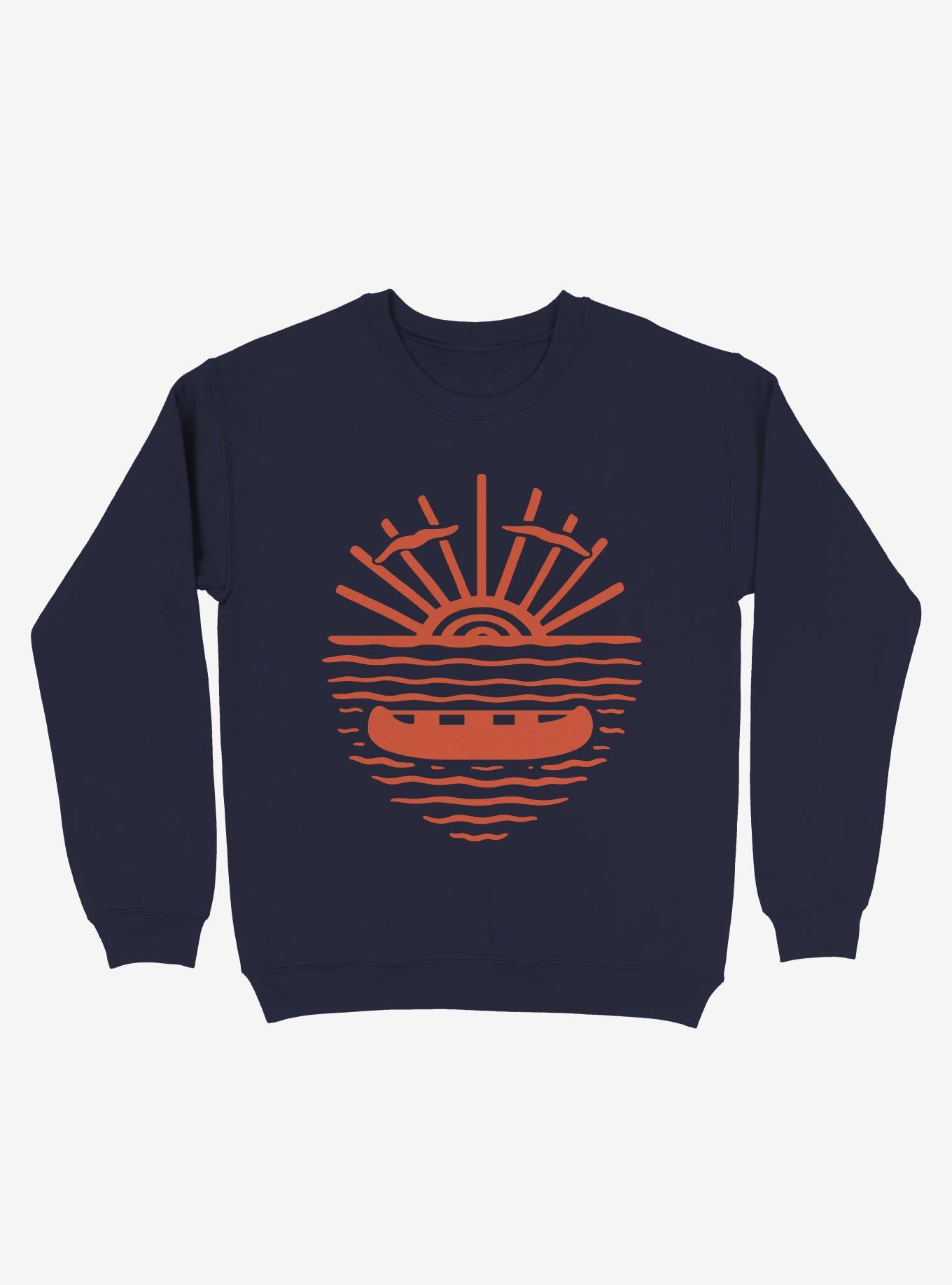A New Wave Art Sweatshirt, NAVY, hi-res
