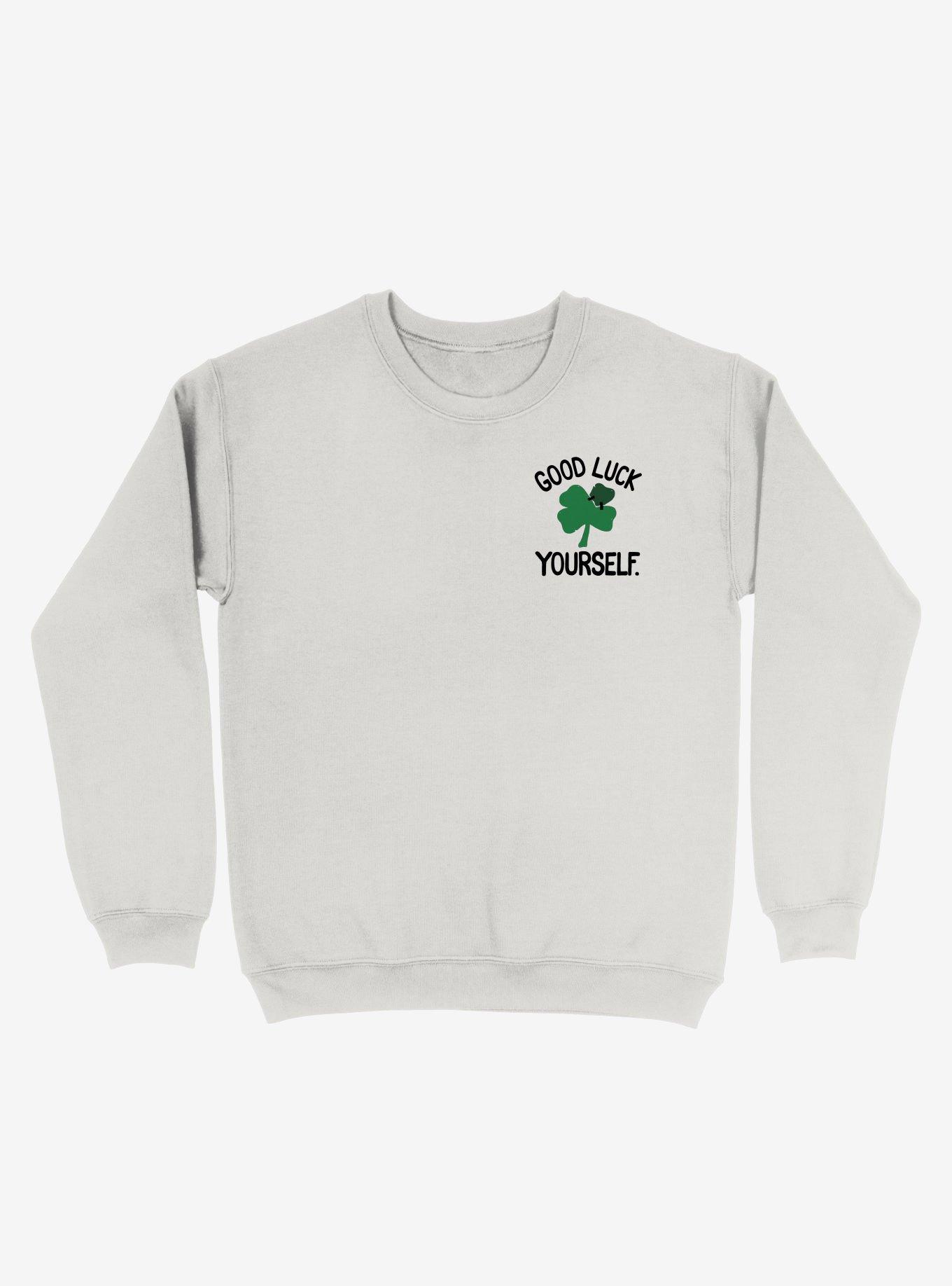 Good Luck Yourself Four Leaf Clover Sweatshirt, , hi-res