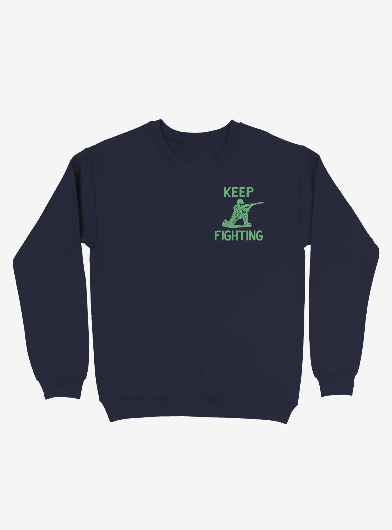Keep Fighting Soldier Sweatshirt, NAVY, hi-res
