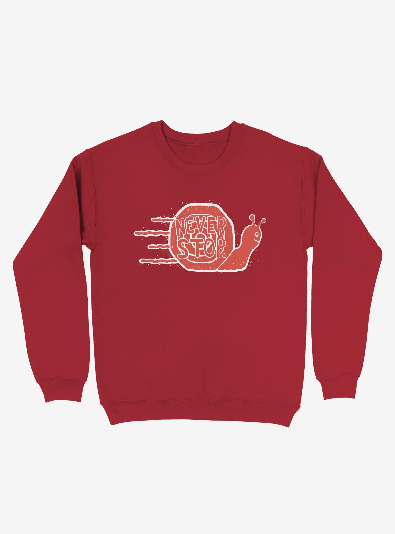 Never Stop Snail Sweatshirt, , hi-res