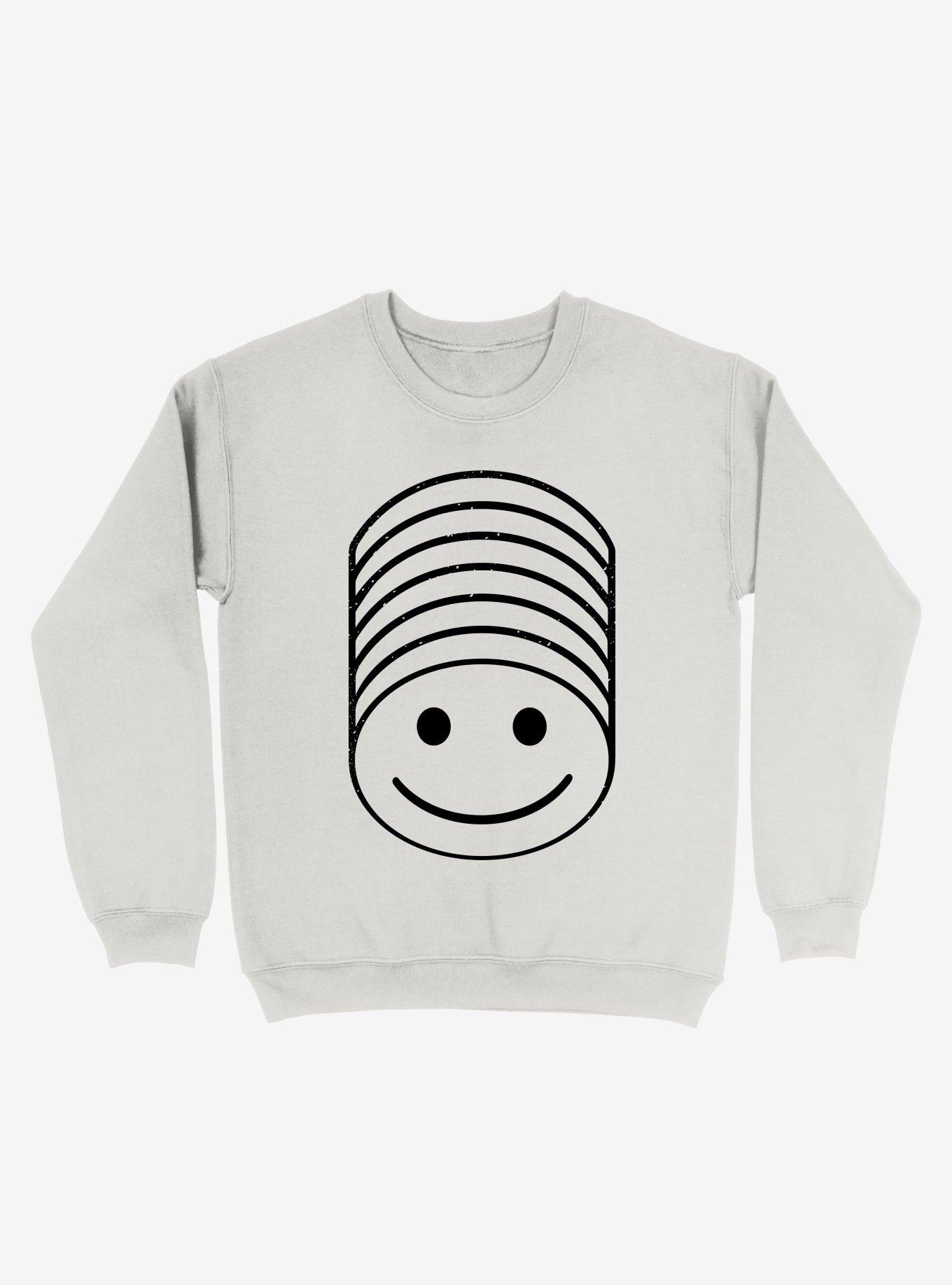 Smile Stack Sweatshirt, WHITE, hi-res