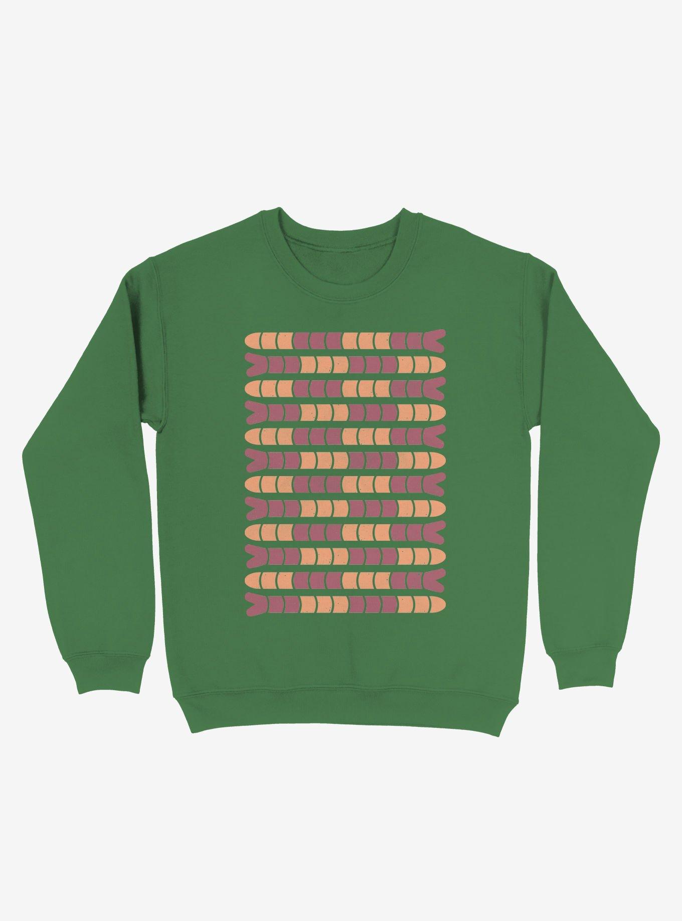 Worm Art Sweatshirt, KELLY GREEN, hi-res