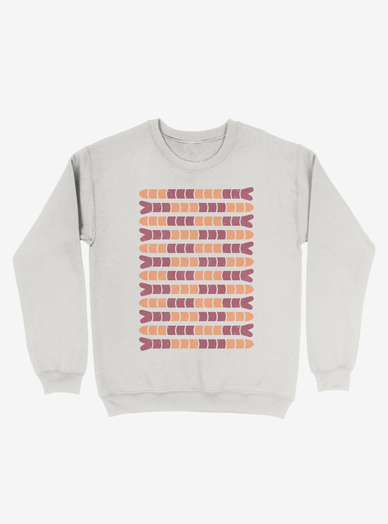 Worm Art Sweatshirt, WHITE, hi-res