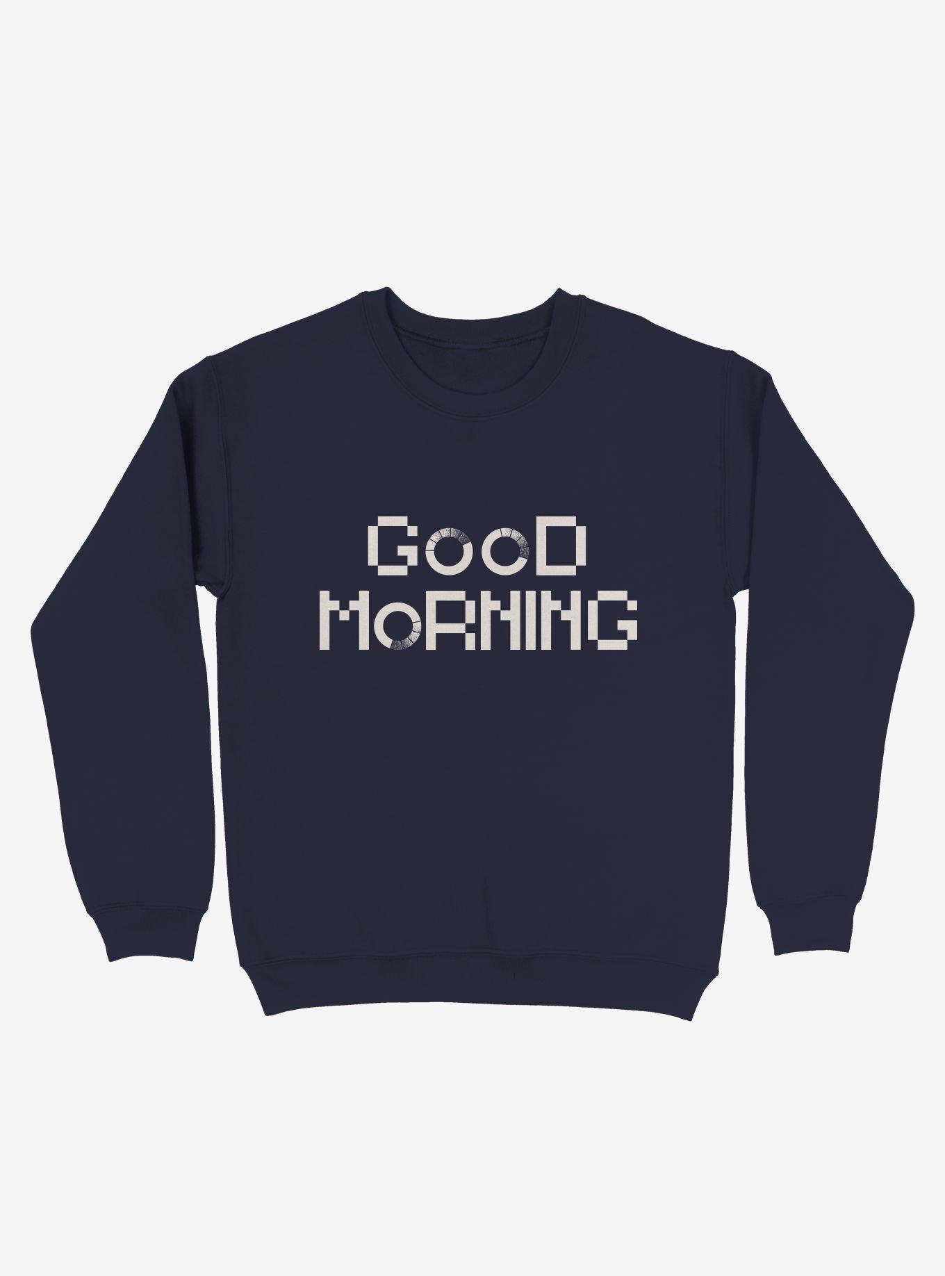 Good Morning Loading Sweatshirt, NAVY, hi-res