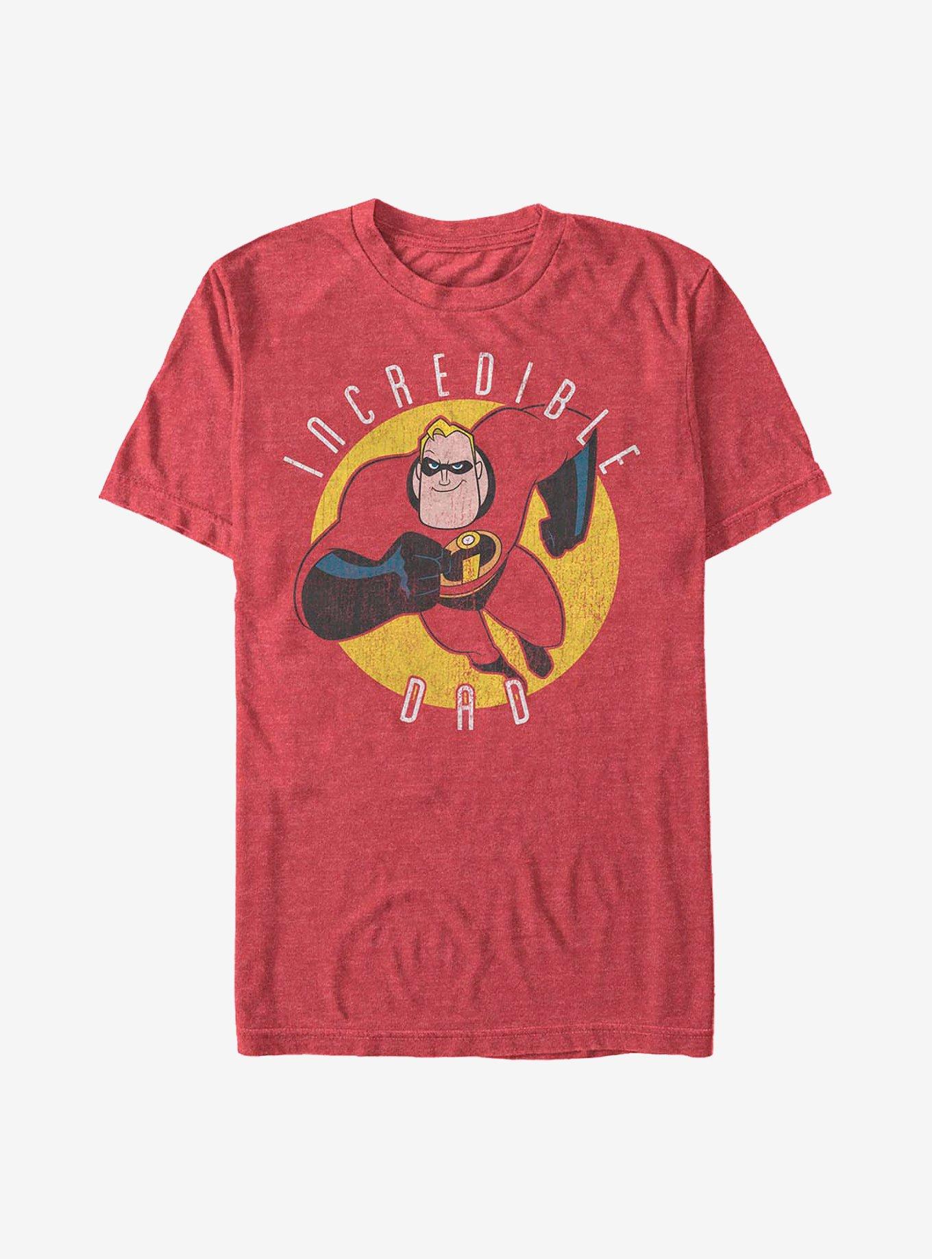 Disney Pixar The Incredibles Incredible Dad T-Shirt, RED HTR, hi-res