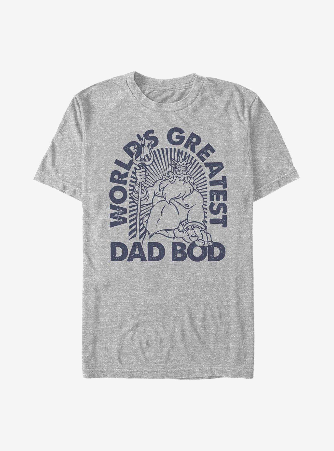 Disney The Little Mermaid Triton Dad Bod T-Shirt, ATH HTR, hi-res