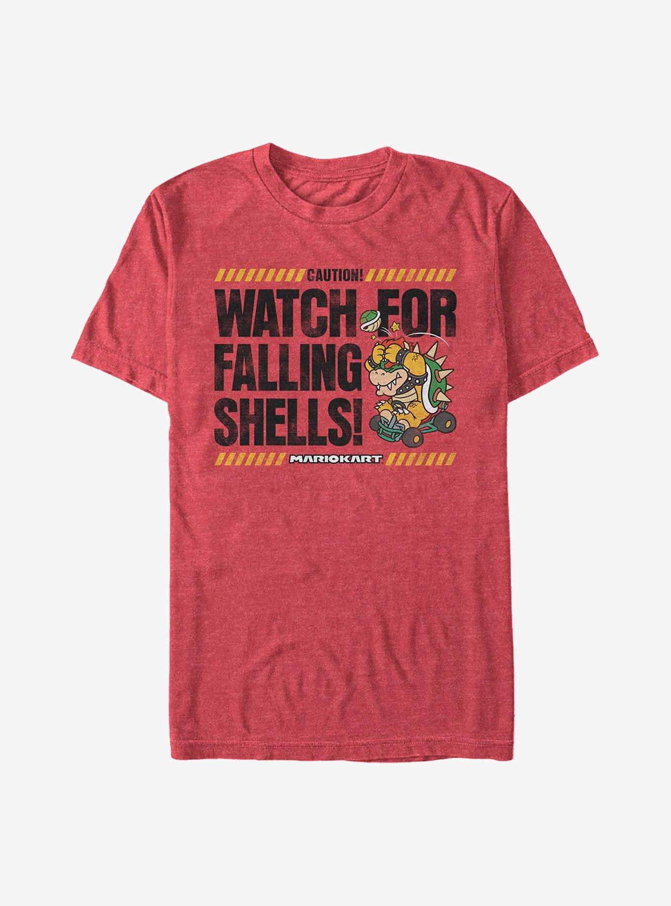 Nintendo Mario Falling Shells T-Shirt, RED HTR, hi-res