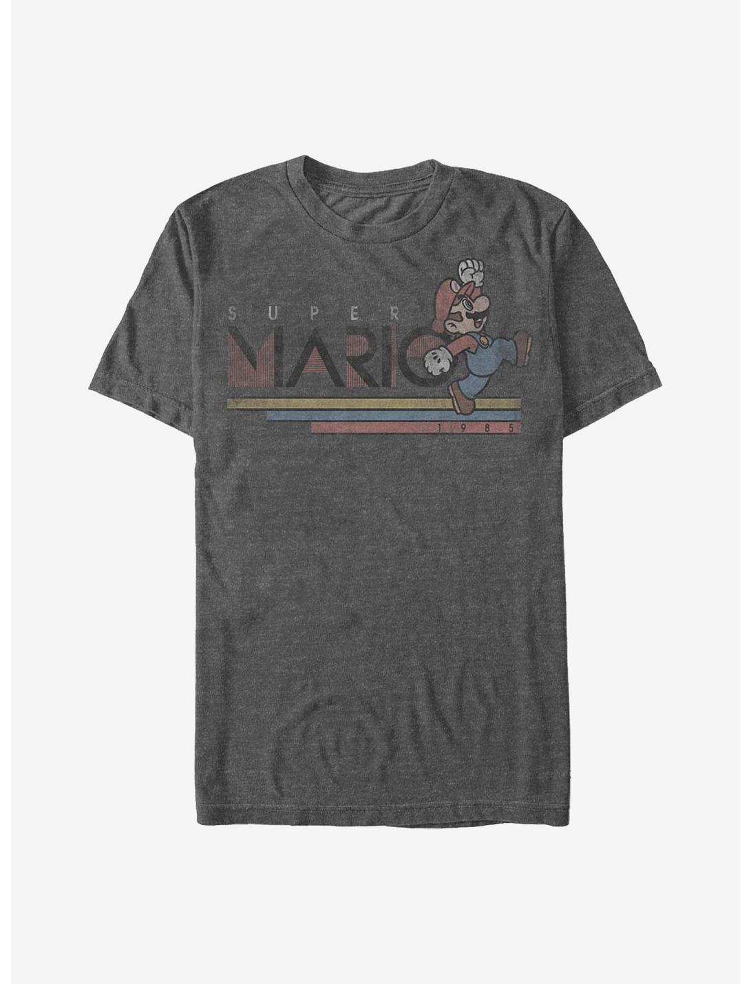 Nintendo Mario Super Lines T-Shirt, CHAR HTR, hi-res