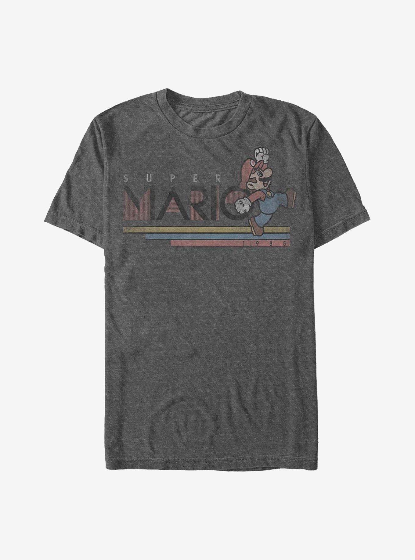 Nintendo Mario Super Lines T-Shirt, CHAR HTR, hi-res