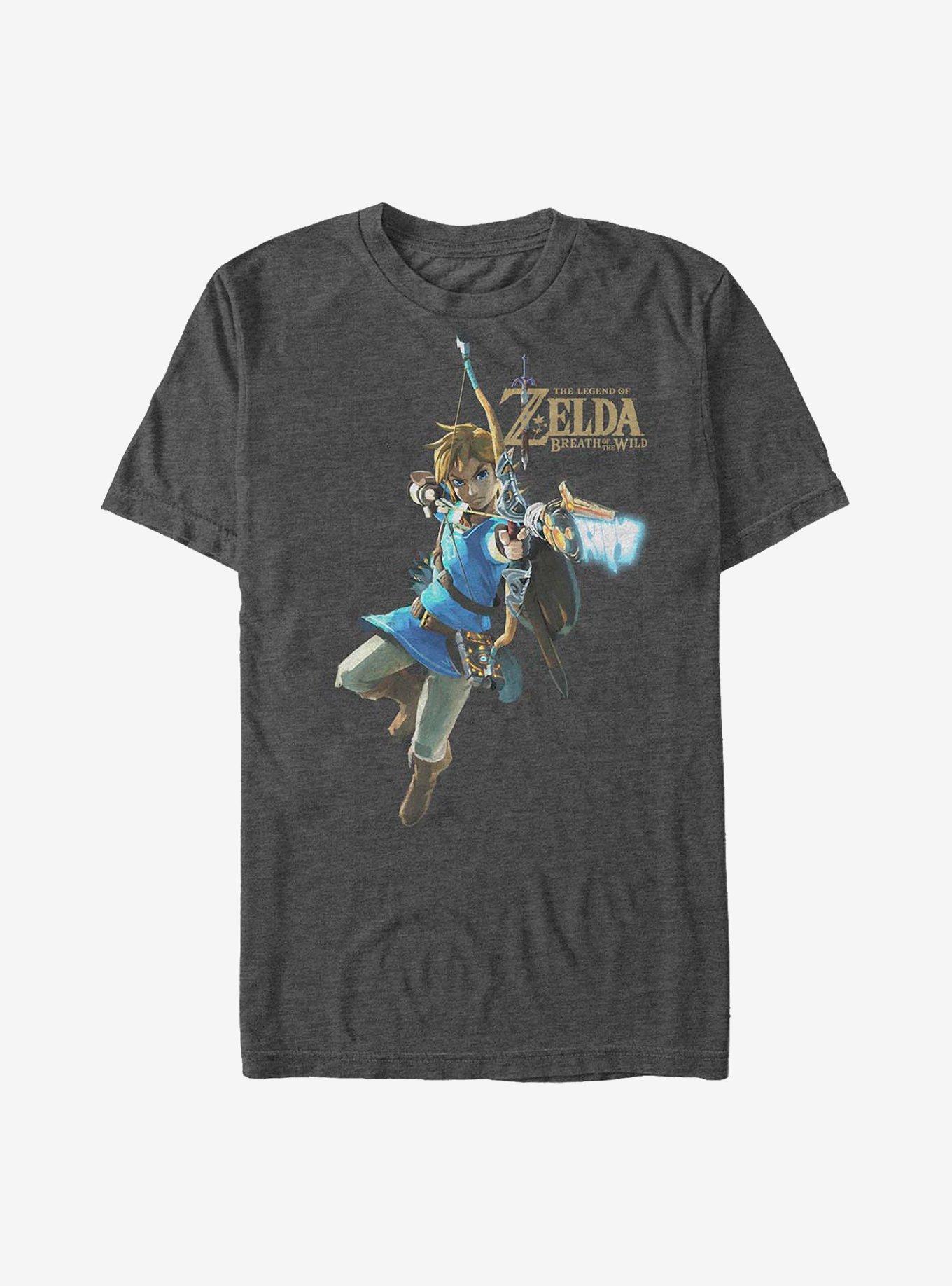 Nintendo Zelda Breathing Again T-Shirt, CHAR HTR, hi-res