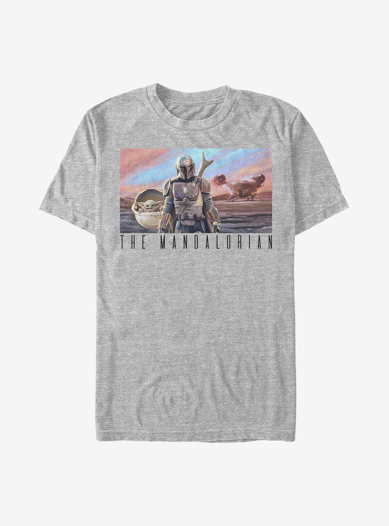 Star Wars The Mandalorian Family Postcard T-Shirt, ATH HTR, hi-res