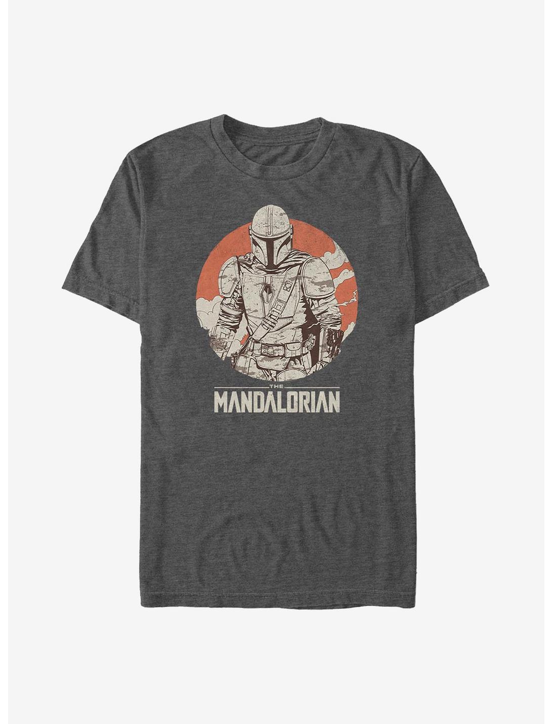 Star Wars The Mandalorian Orange Rider T-Shirt, CHAR HTR, hi-res