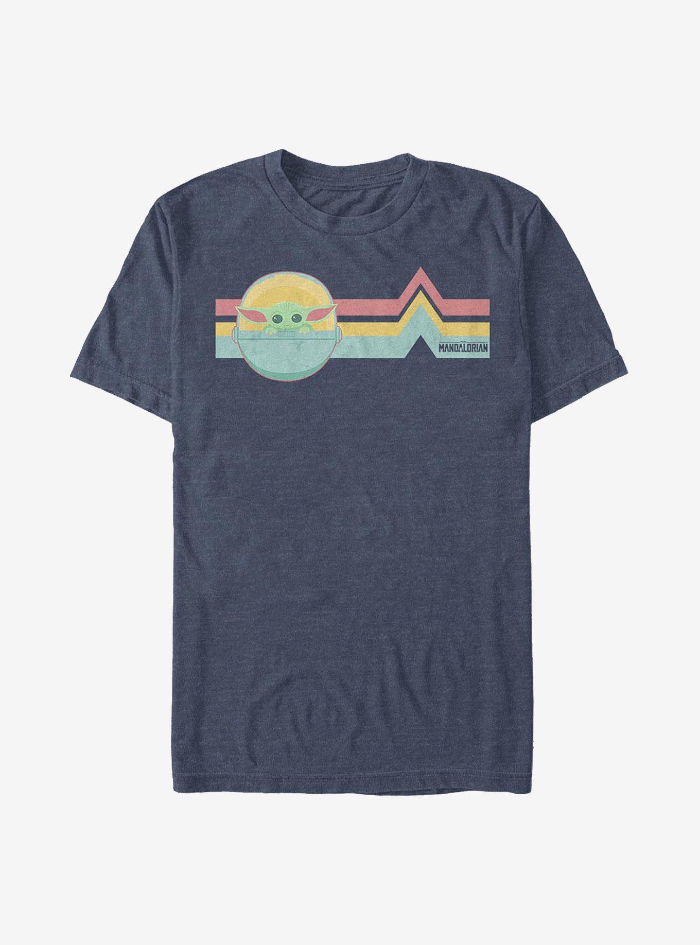 Star Wars The Mandalorian Rainbow The Child T-Shirt, NAVY HTR, hi-res